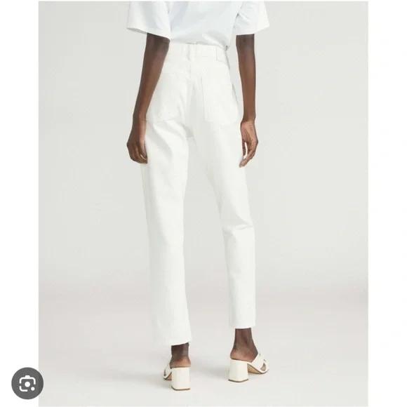 Everlane 90s Cheeky Jean Bone White - Button Fly, Cropped - Picture 3 of 4